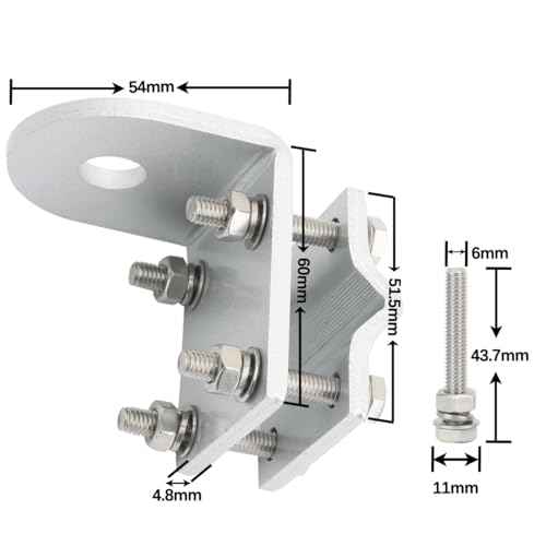 CB Radio Antenna Mounting Bracket CB Mounting Bracket SO239 Heavy Duty Stud Mount Adaptor Compatible with PL-259 and Standard 3/8-24 Threaded Antenna