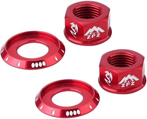 2 Pieces Bike Nuts Rear Hub Axle Stainless Steel Nuts Flange Mountain fit for BMX Fixie M10 Axle Screw