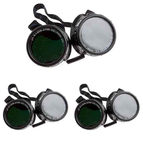 Forney 55311 Goggles, Oxygen Acetylene, Economy Eye-Cup 50MM Round Lens, Shade-5