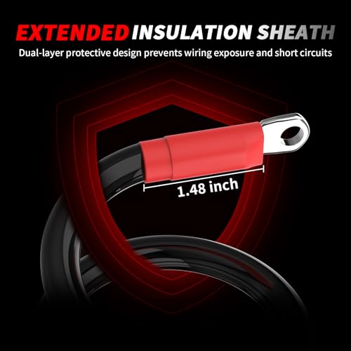 Heavy Duty Battery Cable Set for Club Car DS & Precedent Golf Carts 36-48V - 7 Pieces