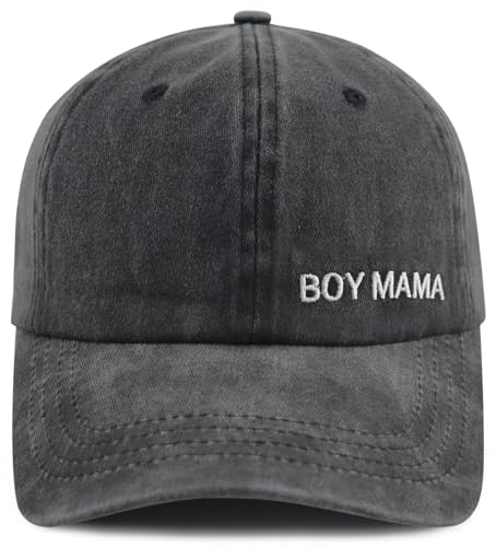 Embroidered Black Girl Boy Mama Hat for Women - Mom Birthday Gift