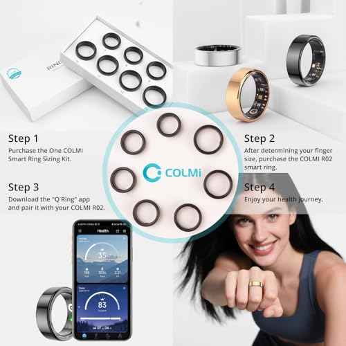 R02 Smart Ring, a Smart Ring for Women and Men, with a Charging case, Supports Heart Rate, Blood Oxygen, Sleep Health Monitoring, and Sports Tracking Ring. (Rose Gold, 8#)