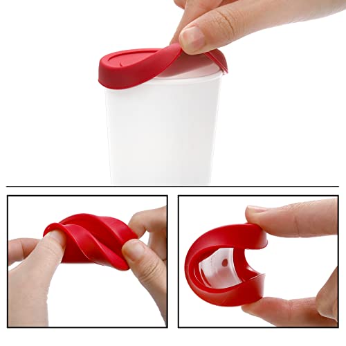 Mini Ice Cream Containers 6oz Pack of 12 with Silicone Lids - Reusable Freezer Storage
