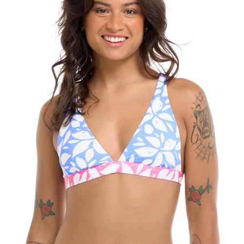 Body Glove Women's Standard Freya Fixed Triangle Halter Bikini Top Swimsuit with 2-Way Back