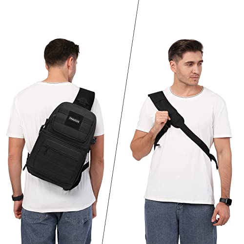 Mosiso Black Camera Sling Bag Tactical Crossbody Camera Case for Photography