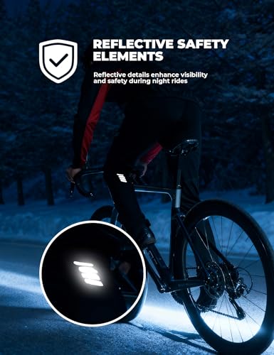 Men's Winter Cycling Jacket - Relaxed Fit Thermal Bike Coat Large Black-Red