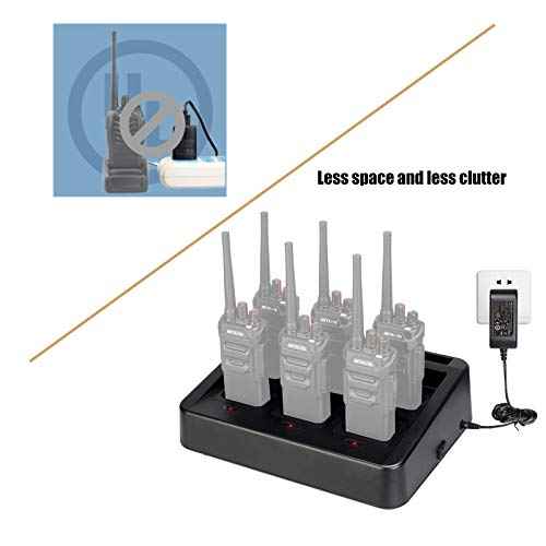 Retevis RT48 Walkie Talkie Charger, Six-Way Multi Unit Charger ONLY Compatible with Retevis RT48 Two Way Radios and Batteries, Walkie Talkie Charging Station with Removable Socket(1 Pack)