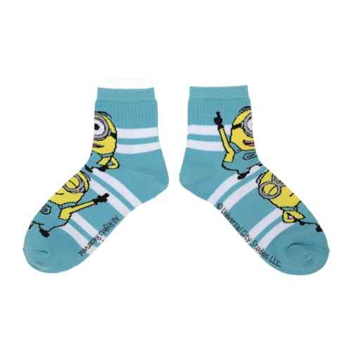 Bioworld Minions Adult Quarter Crew Ankle Socks - 3-Pack of Playful Despicable Delights!