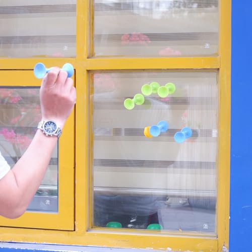 Sucker Darts Throwing Game Set - Silicone Suction Cup Toys Blue+Green