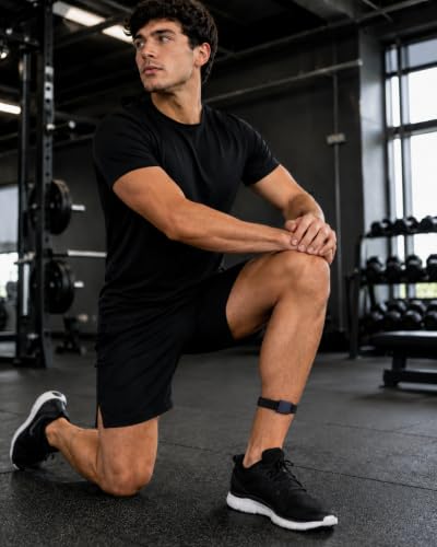 Breathable Nylon Bicep & Ankle Strap for Amazfit Helio - Black, 38cm