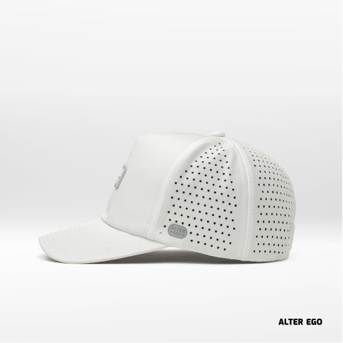 Alter Ego Traveler Splash Performance Hat – White/Grey One Size, Lightweight Water-Repellent Cap
