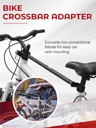 Zipcase Adjustable Bike Rack Adapter Bar 16.5-24.2 Inches, 70 lbs Capacity