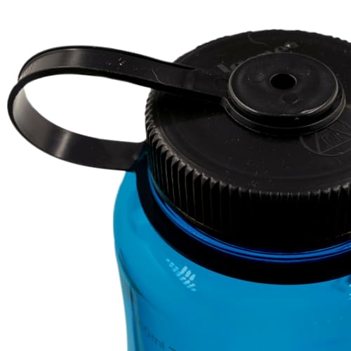 Nalgene Sustain Tritan BPA-Free Water Bottle Made with Material Derived from 50% Plastic Waste (using ISCC certified mass balance), 48 OZ, Wide Mouth, Blue