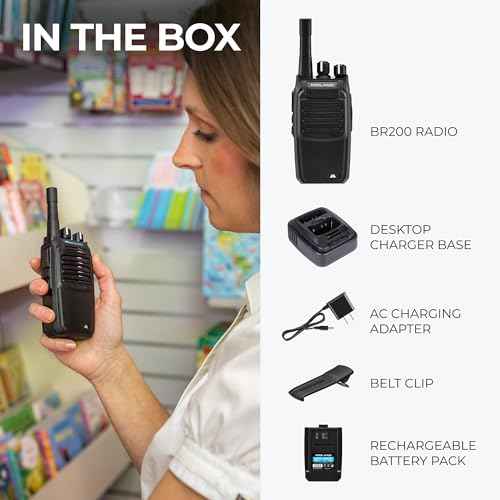 Midland ? BizTalk BR200 Business Radio ? 2W Industrial Grade Two Way Radio ? Compact Size ? High Performance Walkie Talkie ? 250,000 Square Feet of Coverage