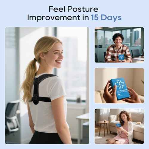 Posture Corrector for Women and Men, Hunchback Posture Corrector, Relieves Neck/Shoulder/Back Pain at the Source, Adjustable and Breathable Upper Back Brace