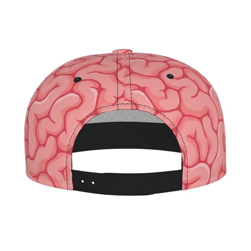 Funny Brain One Size Snapback Hat Trucker Cap - Hip Hop Style Adjustable Baseball Cap for Men Women