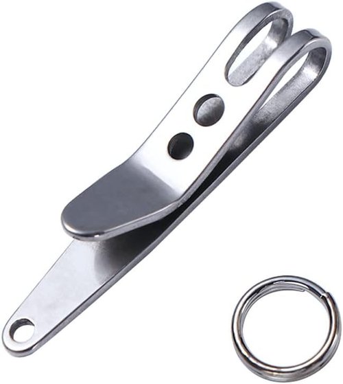 WinldMonmo Stainless Steel Pocket Bag Suspension Clip, Waist Belt Hanging Clip, Mini Metal Key Buckles, Portable Pocket Clips for Outdoor, Running