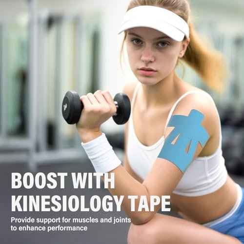 12Pcs Kinesiology Tape-for Shoulder, Shoulder Pain Relief Athletic Tapes, Shoulder Support & Stability Precut Strips, Waterproof & Elastic, Breathable Hypoallergenic Latex-Free