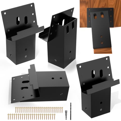 Heavy Steel Deer Stand Brackets 4x4 Compound Angle Elevator Supports - 4PCS