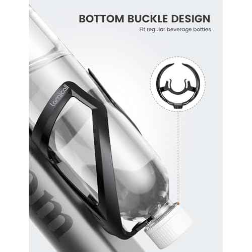 Lamicall 2 Pack Bike Water Bottle Holder - 1.2 Oz Ultralight & Sturdy Bike Cup Holder, Bicycle Drink Cage, Cycling Bike Water Bottle Cage with Screw Tool, for 2.75-3.94" Diameter Bottles