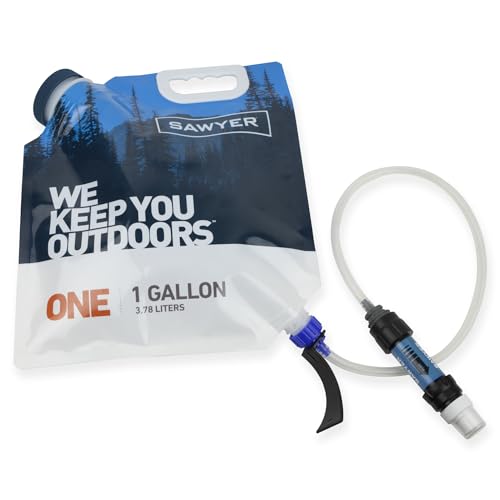 Gravity Water Filter System - One Gallon with Mini Filter, Blue/White/Clear - Single Size
