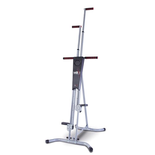 MaxiClimber 2.0 Vertical Climber Exercise Machine w/ Elastic Resistance System - Foldable Home Gym Fitness Equipment for Full Body Cardio & Strength Training Workouts, Adjustable Height