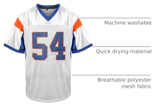 Blue Mountain State Thad Castle Football Jersey Blue White - Sports Fan Apparel