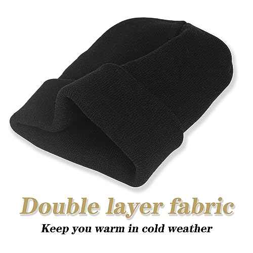 ZOORON 1&2 Packs Beanie for Men Women Men's Beanie Hat Acrylic Knit Cuff Beanie Cap Slouchy Knit Skull Cap Warm Winter hat