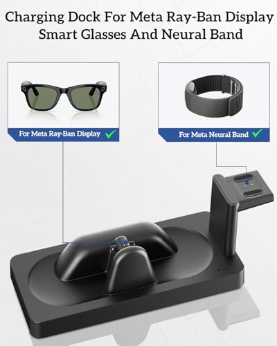 Charging Dock for Meta Ray-Ban Display & Neural Band Smart Glasses