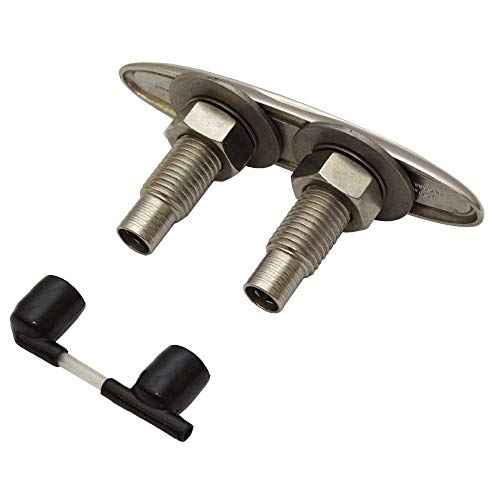 Attwood 66519-1 Retractable Low-Profile Stainless Steel Marine Boat 8-Inch Neat Cleat
