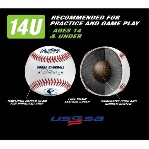 Rawlings | USSSA Baseballs | Competition Grade | ROLB1USSSA | Youth/14U | Multiple Count Options