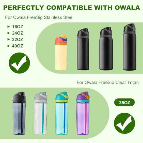 Replacement Cap for Owala Freesip Bottle, Replacement Accessories for Owala Free Sip, One Button Water Bottle Top Lid Compatible with Owa la Cup 16oz 24oz 32oz 40oz, BPA-Free, No Water Leakage, Black