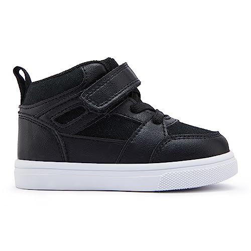 Baby Toddler Walking Shoes First Walker Sneakers for 6-12 Months G-Black