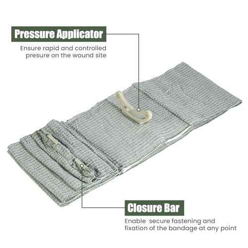 6" Israeli Style Emergency Bandage, Compression Trauma Wound Dressing, Combat Tactical First Aid Kit IFAK Supplies, 2 Count