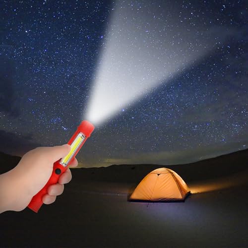 Black 3-Pack LED Magnetic Worklights Portable COB Inspection Lamps