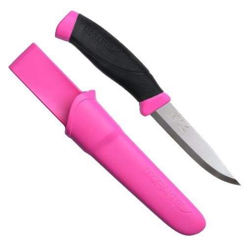 Morakniv Companion Fixed Blade Outdoor Knife with Stainless Steel Blade, 4.1-Inch, Magenta