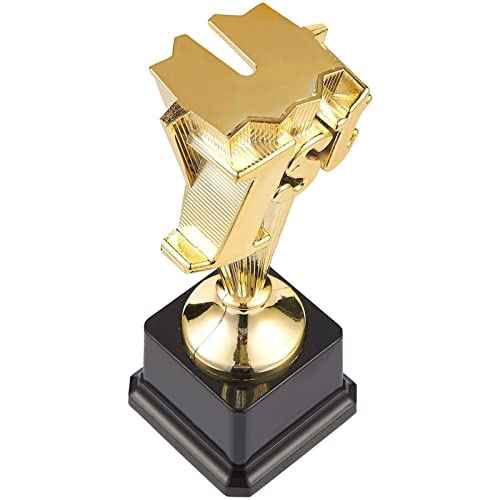 Juvale 1st Place Trophy Award - Plastic Trophy, 8-Inch Gold-Plated with Black Base - Sports Tournament & Party Awards - Basketball & Soccer Awards for Adults & Kids