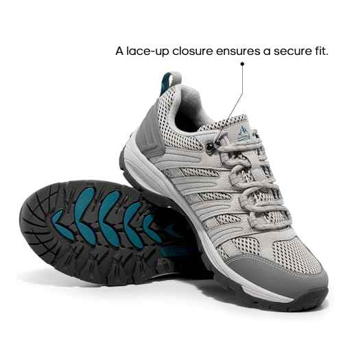 NORTIV 8 Women's Hiking Shoes Lightweight Breathable Mesh Walking Sneakers Outdoor Work Shoes Wander