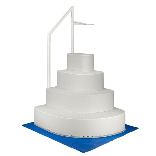 Aqua Select Resin Pool Steps for Above Ground Pools | Oyster Shell White | Heavy-Duty ABS Construction | 350 lb Capacity, Non-Slip Step Treads, & Handrail | Includes Liner Guard | No Weights Needed