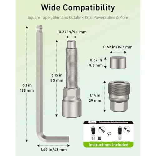 Pawfly Upgraded Bicycle Crank Puller Set, Bike Repair Kit for Square Taper Shimano & ISIS Splined Crank Arm