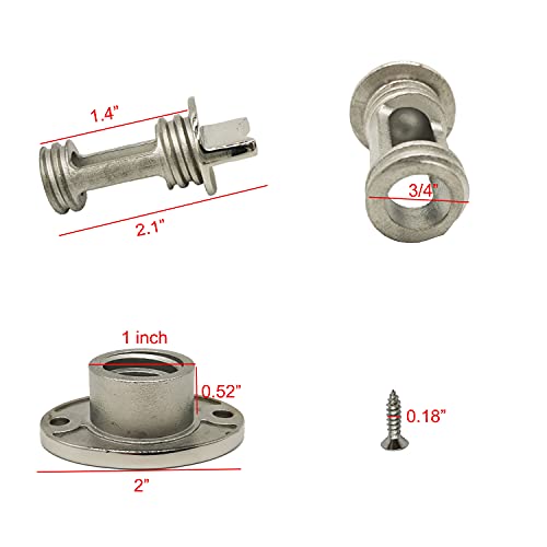 Marine 1-Inch Stainless Steel Drain Plug for Boat Garboard Hole 3/4" Thread