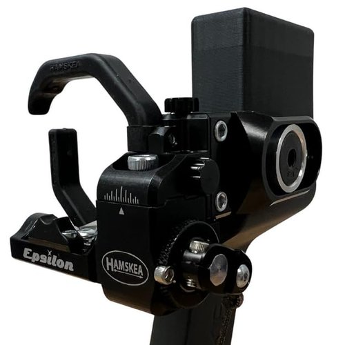 Hamskea V2 Epsilon RH Black Arrow Rest with Universal Bracket, Micro-Adjustable, Zero Tolerance Technology, C.O.R. Mount for Right-Handed Archers (213774)
