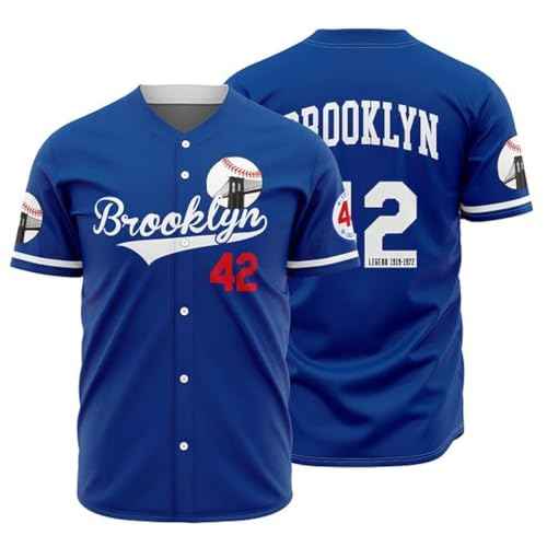 Hat and Beyond Mens Baseball Button Down Jersey Hipster Hip Hop T Shirts