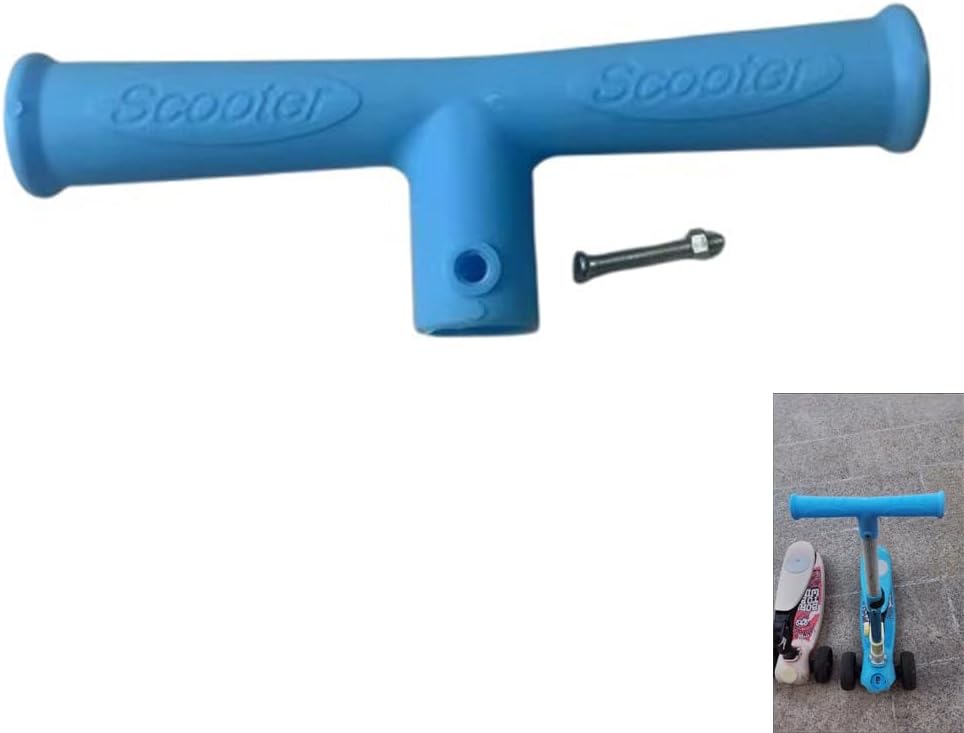 2 Pack Kids Kick Scooter Handlebar Replacement Handle Bar Parts for Kids Scooter Adjustable Height Handlebars 3 Wheel Folding Scooters Removable Seat 1 Inch Tube Front Rear Screw Type