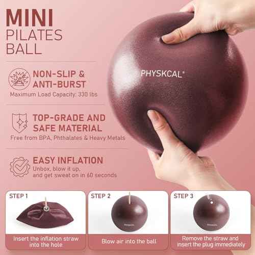 Pilates Kit, 15-Inch Pilates Ring with 1x Core Ball, 3X Resistant Loops and 2X Flex Bands, Home Pilates on Mat Essential Kit