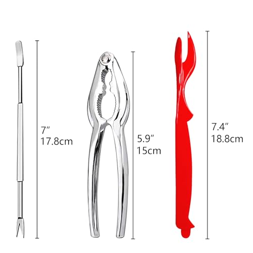 Seafood Tools Set with Crab Forks - 7 Piece Crab & Lobster Sheller Kit - Variation: Crab Forks