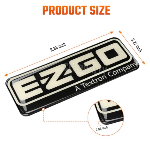 EZGO Front Name Plate Emblem for 2008-Up RXV Golf Cart - OEM#606405