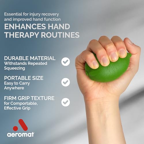 Lemon Hand Therapy Stress Ball Pair - Squeezable Hand Strengtheners for Adults