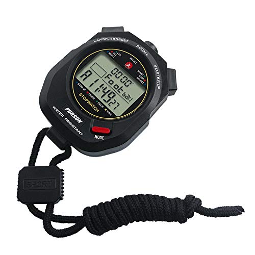 Professional Timer Stopwatch, Digital Sports Stopwatch with Countdown Timer, 100 Lap Memory, 0.01 Second Timing,Water Resistant,Multi Functional Stopwatch for Swimming Running Training etc