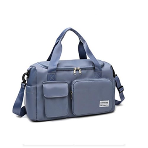Trendy Tote Bag – Unisex Waterproof Gym & Travel Bag with Wet/Dry Separation, Foldable Nylon, Large Capacity (Blue)